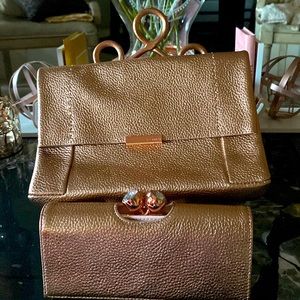 Ted Baker Rose Gold Crossbody bag & matching wallet.
